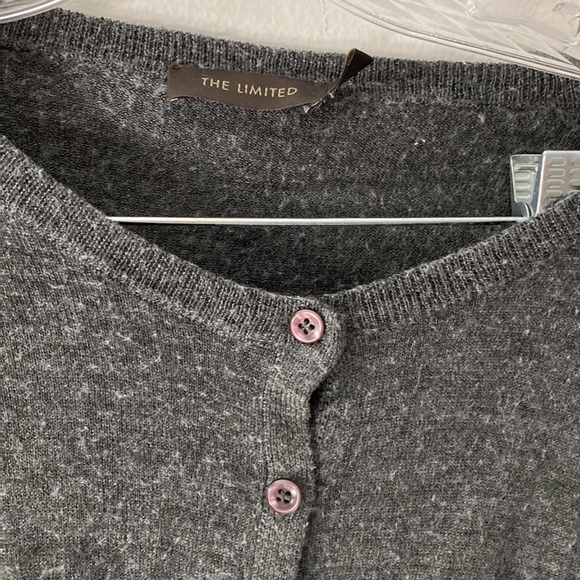 THE LIMITED | Gray Wool Blend Cardigan Sweater - Picture 3 of 11
